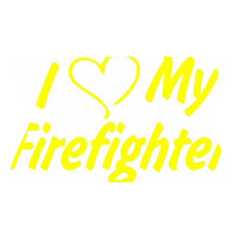 I Love My Firefighter Yoga Cropped Leggings from ArtsNow.com Waistband Front