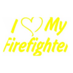 I Love My Firefighter Yoga Cropped Leggings from ArtsNow.com Waistband Front