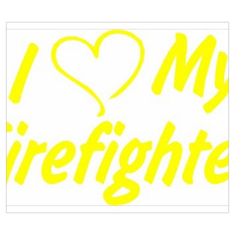 I Love My Firefighter Zipper Large Tote Bag from ArtsNow.com Front