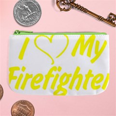 I Love My Firefighter Large Coin Purse from ArtsNow.com Front