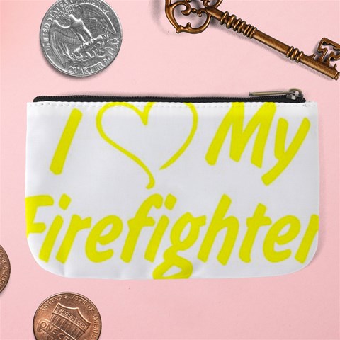 I Love My Firefighter Large Coin Purse from ArtsNow.com Back