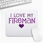 I Love My Fireman Large Mousepad