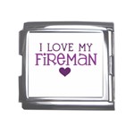 I Love My Fireman Mega Link Italian Charm (18mm)