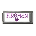 I Love My Fireman Superlink Italian Charm (9mm)