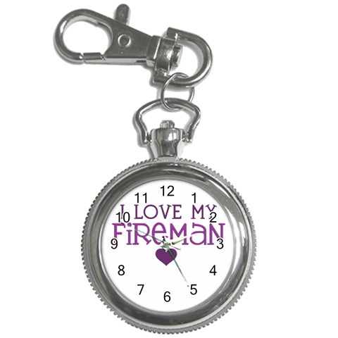 I Love My Fireman Key Chain Watch from ArtsNow.com Front