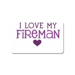 I Love My Fireman Magnet (Name Card)