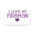 I Love My Fireman Sticker Rectangular (10 pack)