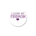 I Love My Fireman Golf Ball Marker