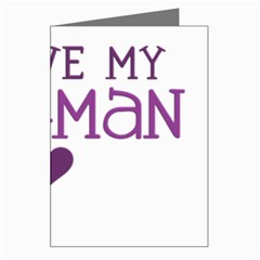 I Love My Fireman Greeting Card from ArtsNow.com Left