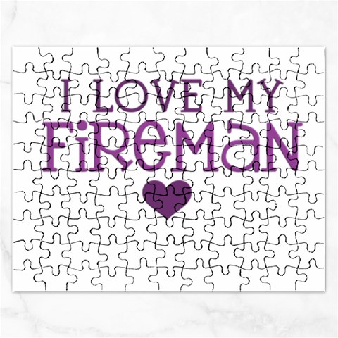 I Love My Fireman Jigsaw Puzzle (Rectangular) from ArtsNow.com Front