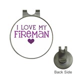 I Love My Fireman Golf Ball Marker Hat Clip