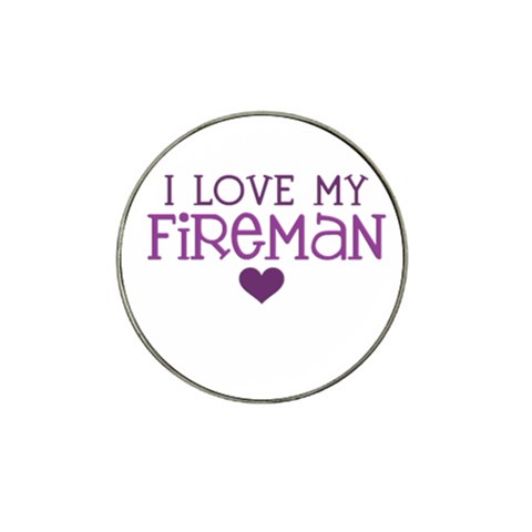 I Love My Fireman Hat Clip Ball Marker from ArtsNow.com Front