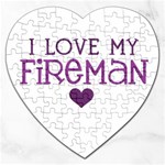 I Love My Fireman Jigsaw Puzzle (Heart)