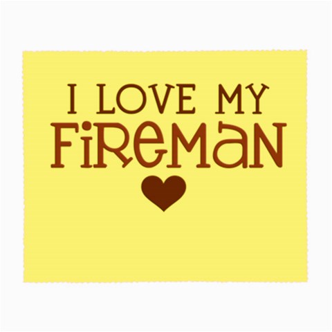 I Love My Fireman Small Glasses Cloth from ArtsNow.com Front