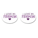 I Love My Fireman Cufflinks (Oval)