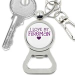 I Love My Fireman Bottle Opener Key Chain