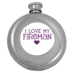 I Love My Fireman Hip Flask (5 oz)