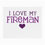 I Love My Fireman Small Glasses Cloth (2 Sides)