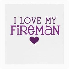 I Love My Fireman Medium Glasses Cloth (2 Sides) from ArtsNow.com Front