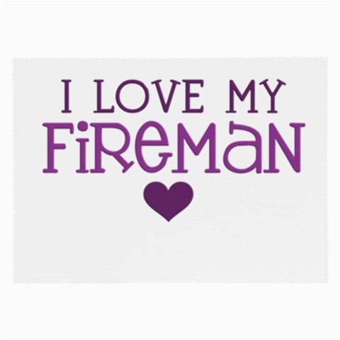 I Love My Fireman Large Glasses Cloth from ArtsNow.com Front