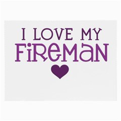 I Love My Fireman Large Glasses Cloth (2 Sides) from ArtsNow.com Front