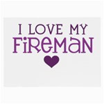 I Love My Fireman Large Glasses Cloth (2 Sides)