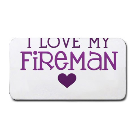 I Love My Fireman Medium Bar Mat from ArtsNow.com 16 x8.5  Bar Mat