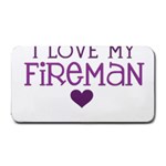 I Love My Fireman Medium Bar Mat