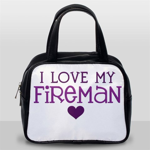 I Love My Fireman Classic Handbag (One Side) from ArtsNow.com Front