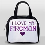 I Love My Fireman Classic Handbag (One Side)