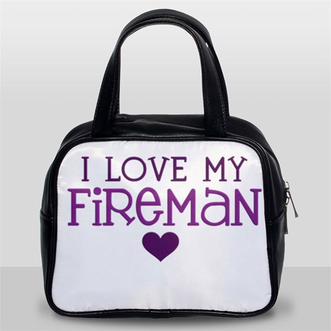 I Love My Fireman Classic Handbag (Two Sides) from ArtsNow.com Front