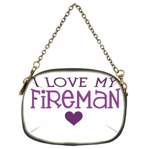 I Love My Fireman Chain Purse (One Side) from ArtsNow.com Front