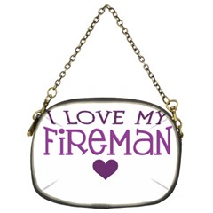 I Love My Fireman Chain Purse (Two Sides) from ArtsNow.com Front