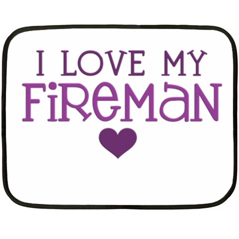 I Love My Fireman Fleece Blanket (Mini) from ArtsNow.com 35 x27  Blanket