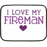 I Love My Fireman Fleece Blanket (Mini)