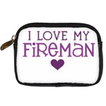 I Love My Fireman Digital Camera Leather Case