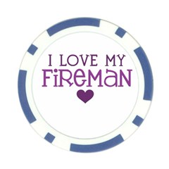 I Love My Fireman Poker Chip Card Guard (10 pack) from ArtsNow.com Back