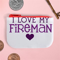 I Love My Fireman Mini Coin Purse from ArtsNow.com Front