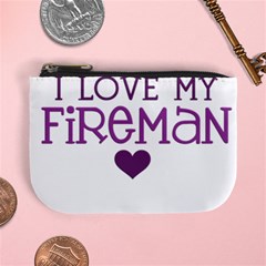 I Love My Fireman Mini Coin Purse from ArtsNow.com Front