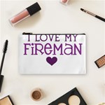 I Love My Fireman Cosmetic Bag (Small)