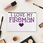 I Love My Fireman Cosmetic Bag (Medium)