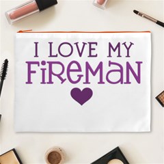 I Love My Fireman Cosmetic Bag (XL) from ArtsNow.com Front