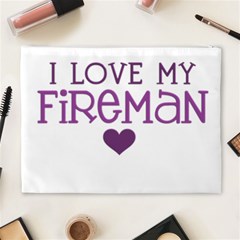 I Love My Fireman Cosmetic Bag (XL) from ArtsNow.com Back