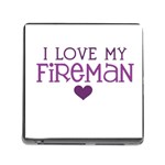 I Love My Fireman Memory Card Reader (Square 5 Slot)