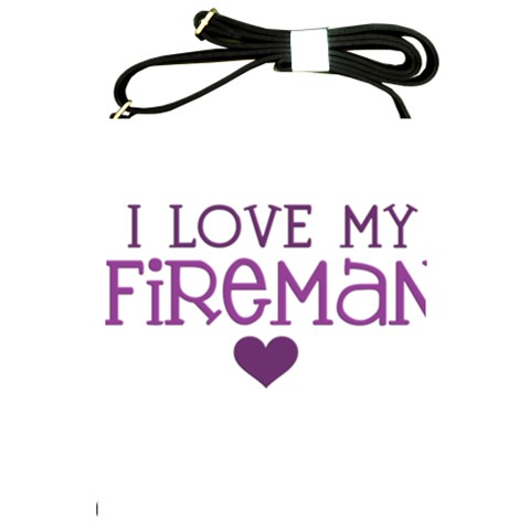 I Love My Fireman Shoulder Sling Bag from ArtsNow.com Front