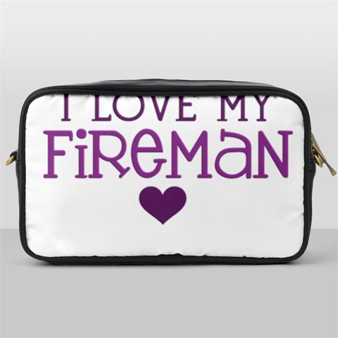 I Love My Fireman Toiletries Bag (One Side) from ArtsNow.com Front