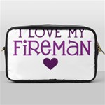 I Love My Fireman Toiletries Bag (One Side)