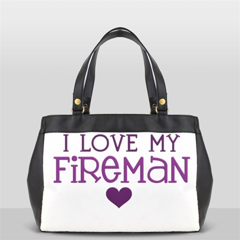 I Love My Fireman Oversize Office Handbag from ArtsNow.com Front