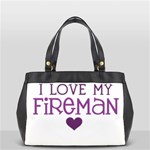 I Love My Fireman Oversize Office Handbag