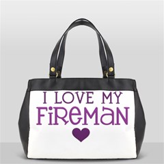 I Love My Fireman Oversize Office Handbag (2 Sides) from ArtsNow.com Front